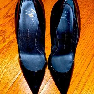 Giuseppe Zanotti black patent leather heels